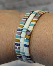 Load image into Gallery viewer, Bracelet, TILA bead, 3-stack, stretch fit
