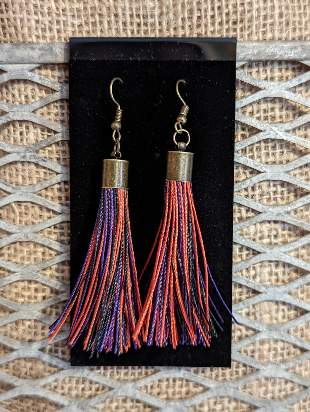 Earrings, Cord Tassel