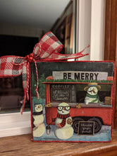 Load image into Gallery viewer, Art canvas, Cookie Truck Snowmen
