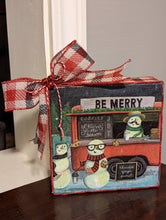 Load image into Gallery viewer, Art canvas, Cookie Truck Snowmen
